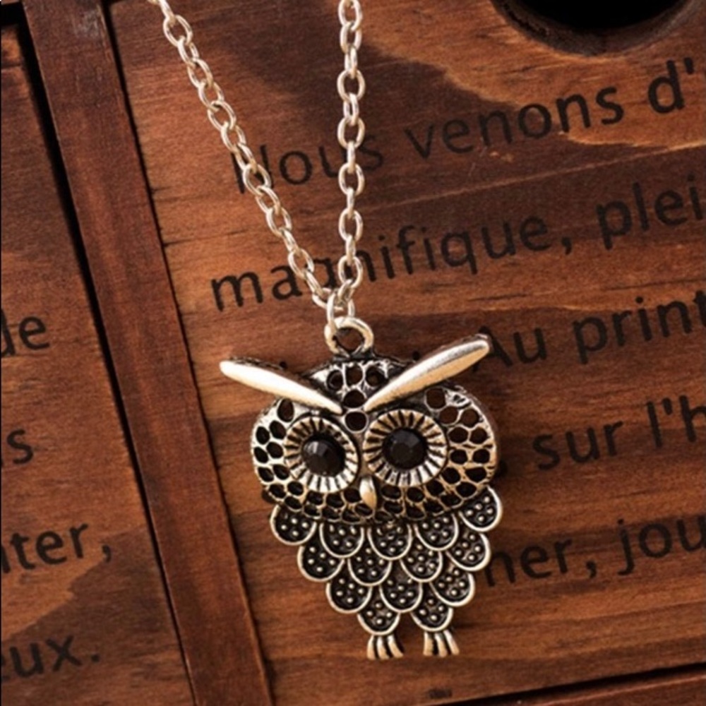 Beautiful boho owl necklace